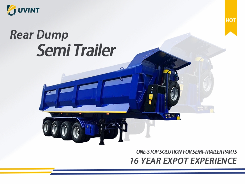 4-Axle Rear Dump Semi Trailer Truck Trailers
